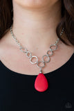 Livin On The Prairie Red Paparazzi Necklace All Eyes On U Jewelry 