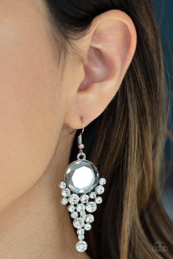 Elegantly Effervescent Silver Paparazzi Earrings