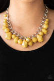 Gorgeously Globetrotter Yellow Paparazzi Necklace All Eyes On U