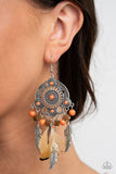 Desert Plains Orange Paparazzi Earrings All Eyes On U Jewelry