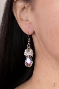 Well Versed in Sparkle White Paparazzi Earrings All Eyes On U Jewelry 