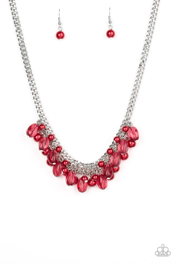 5th Avenue Flirtation Red  Paparazzi Necklace All Eyes On U Jewelry 