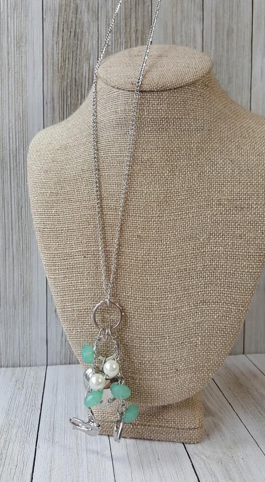 Heart Charm Green Necklace- Paparazzi Accessories