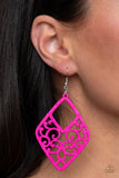 VINE For The Taking Pink Paparazzi Earrings All Eyes On U Jewelry 