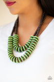 Dominican Disc Green Paparazzi Necklace