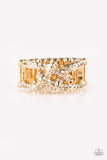 Can Only Go UPSCALE From Here Gold Paparazzi Ring