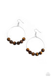 Let It Slide Brown Paparazzi Earrings All Eyes On U Jewelry 