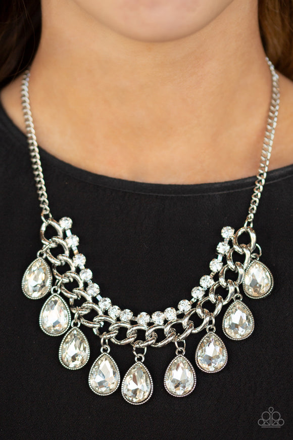 All Toget-HEIR Now White Paparazzi Necklace