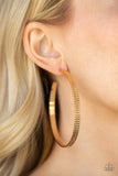 Retro Rebellion Gold Paparazzi Earrings