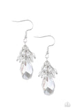 Well Versed in Sparkle White Paparazzi Earrings All Eyes On U Jewelry 