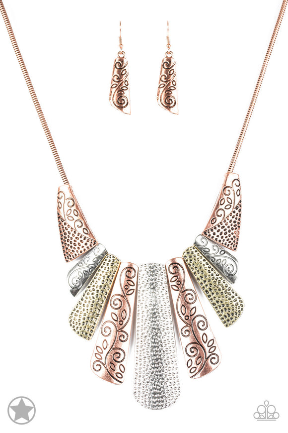 Untamed Brass and Copper Paparazzi Necklace