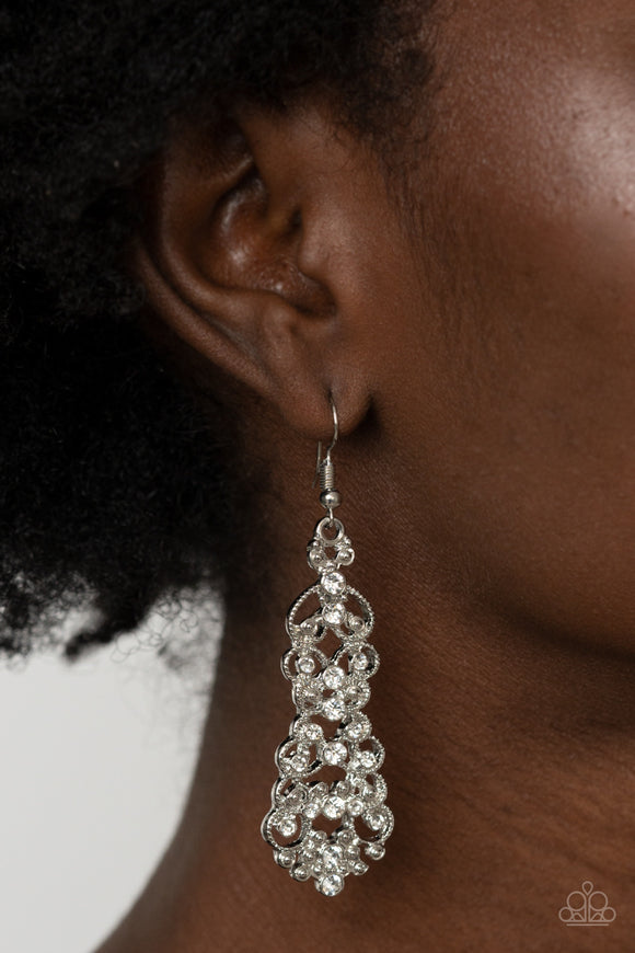 Diva Decorum White Paparazzi Earrings All Eyes On U Jewelry Store 