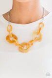 Courageously Chromatic Yellow Paparazzi Necklace