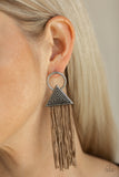 Oh My Giza Brown Paparazzi Earrings All Eyes On U