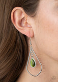 Ethereal Elegance Green Paparazzi Earrings All Eyes On U Jewelry 