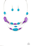 Radiant Reflections Pink Blue Paparazzi Necklace