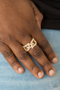 Can Only Go UPSCALE From Here Gold Paparazzi Ring