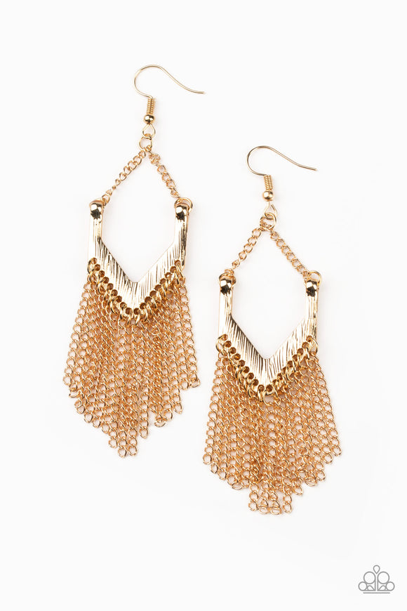 Unchained Fashion Gold Paparrazi Earrings