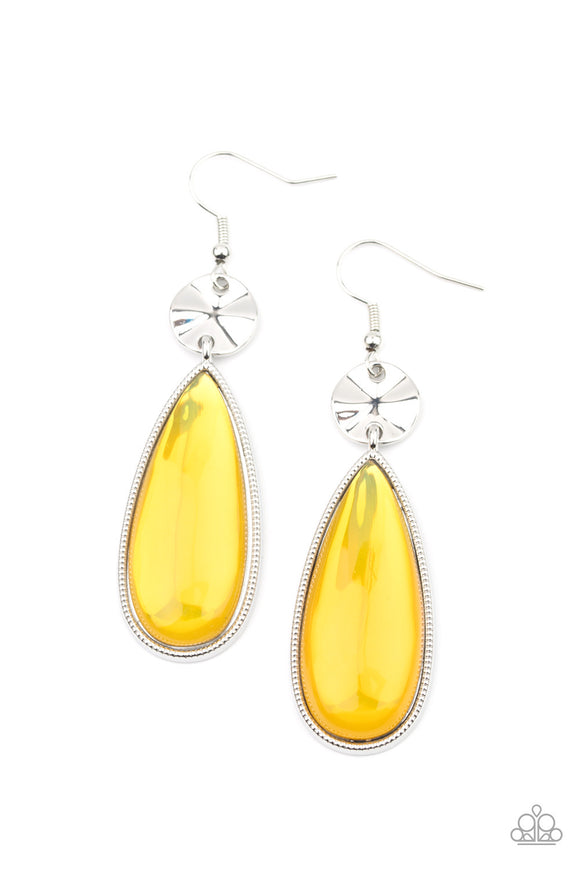 Jaw-Dropping Drama Yellow Paparazzi Earrings All Eyes On U Jewelry 