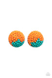 As Happy As Can BEAD Orange Paparazzi Earrings All Eyes On U Jewelry 