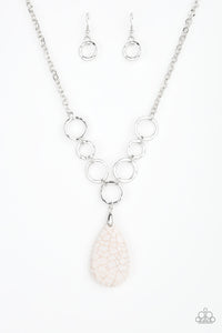 Living on the Prairie White Necklace- Paparazzi Accessories